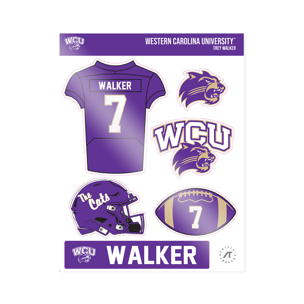 Western Carolina - NCAA Football : Trey Walker - Sticker Sheet-0