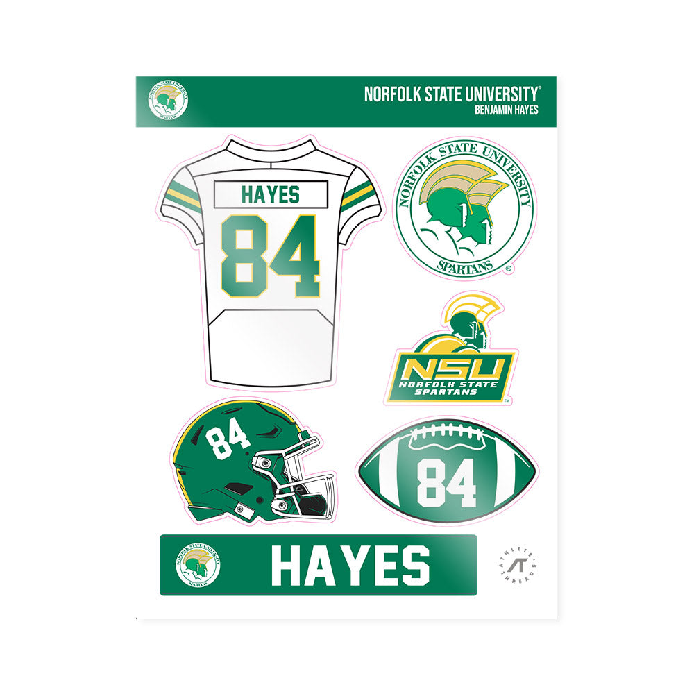 Norfolk State - NCAA Football : Benjamin Hayes - Sticker Sheet-0