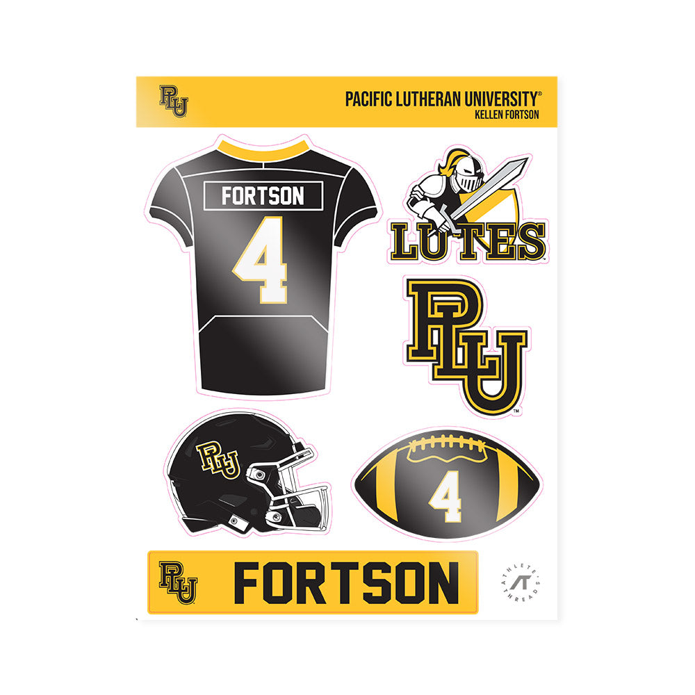 PLU - NCAA Football : Kellen Fortson - Sticker Sheet-0