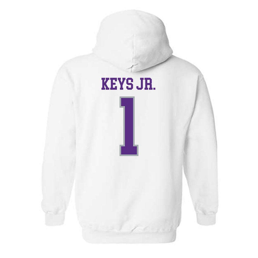 UW-Whitewater - NCAA Men's Basketball : Agape Keys Jr. - Classic Shersey Hooded Sweatshirt-1