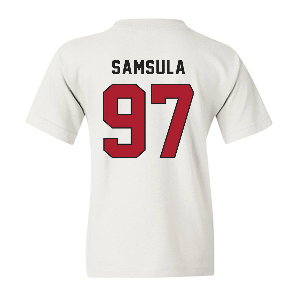 Utah - NCAA Football : Lucas Samsula - Veterans Day v2 Youth T-Shirt-3