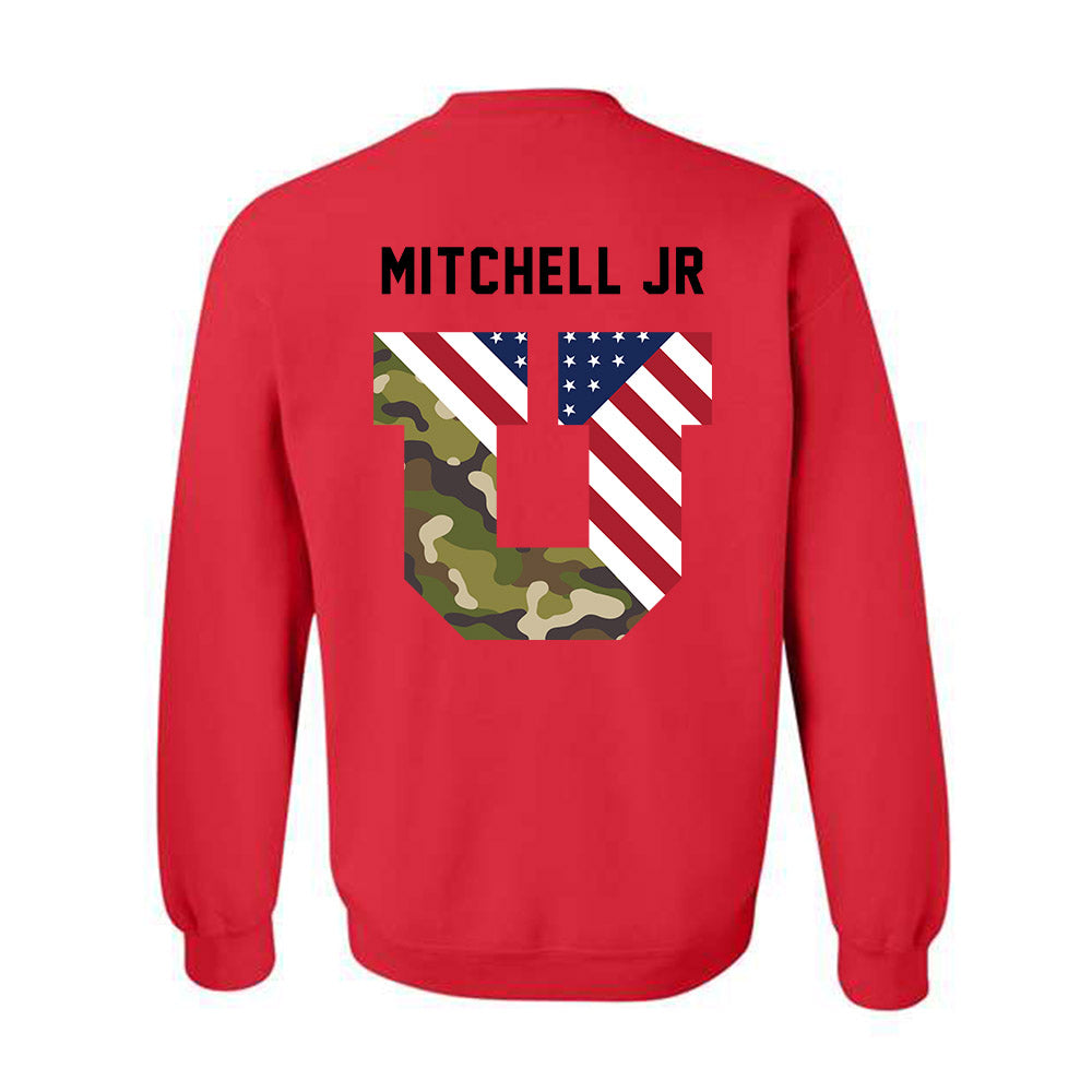 Utah - NCAA Football : LaGary Mitchell Jr - Veterans Day v3 Crewneck Sweatshirt-3