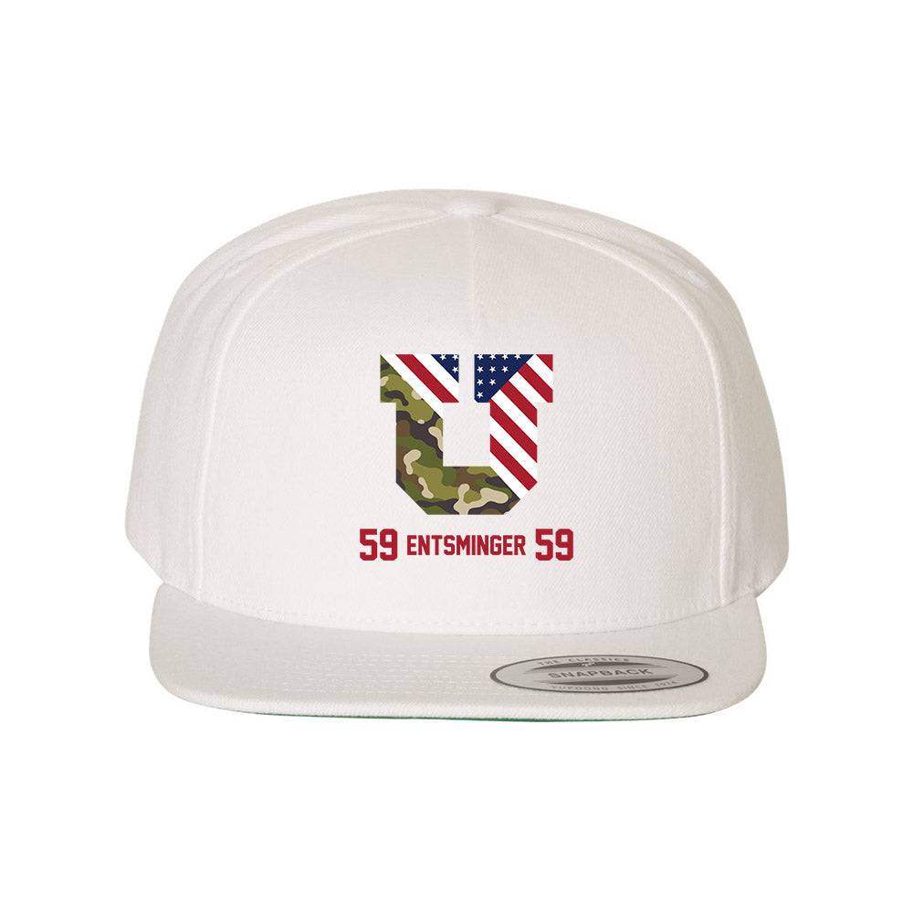 Utah - NCAA Football : Devin Entsminger - Veterans Day Snapback Hat-1