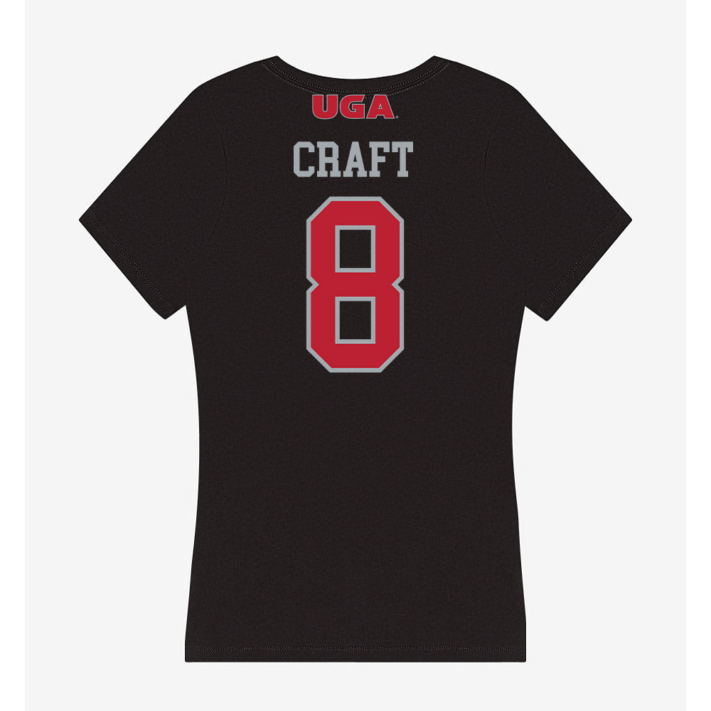 Georgia - NCAA Women's Basketball : Zhen Craft - Women's V-Neck T-Shirt-1