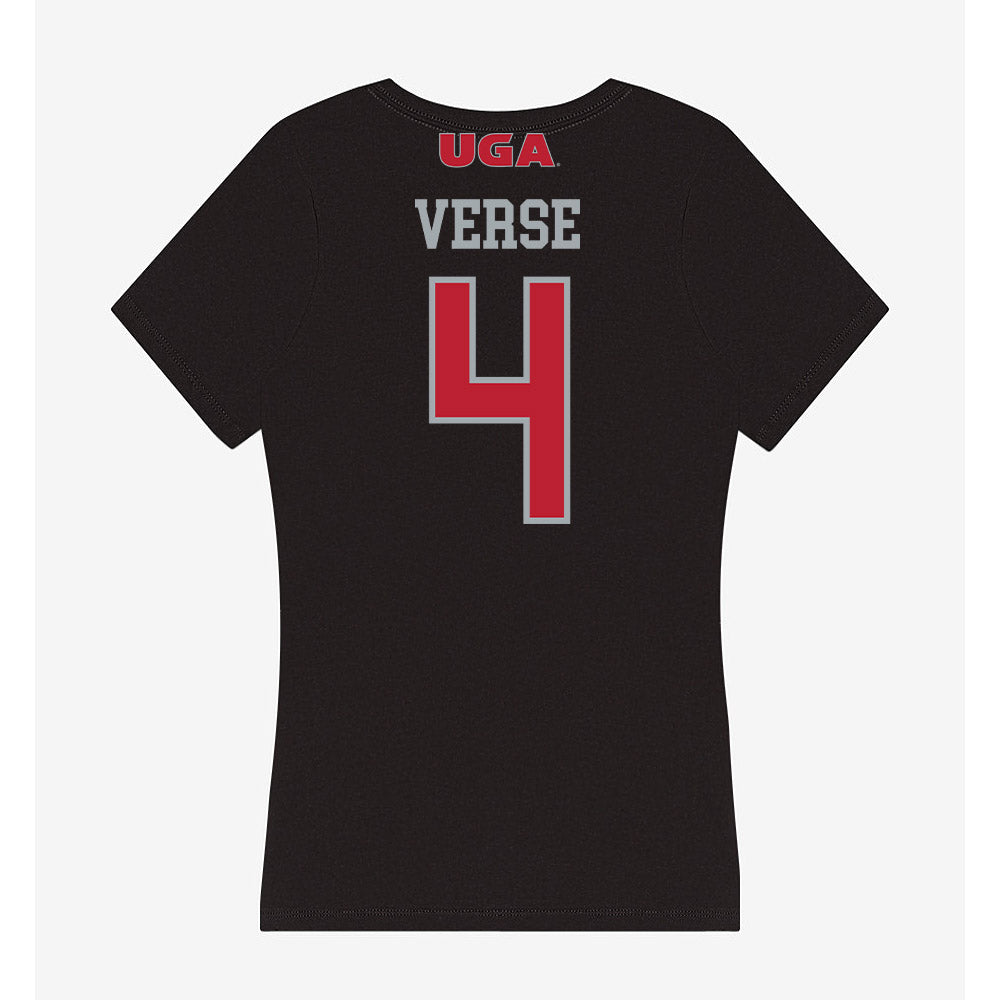 Georgia - NCAA Women's Basketball : Miyah Verse - Women's V-Neck T-Shirt-1