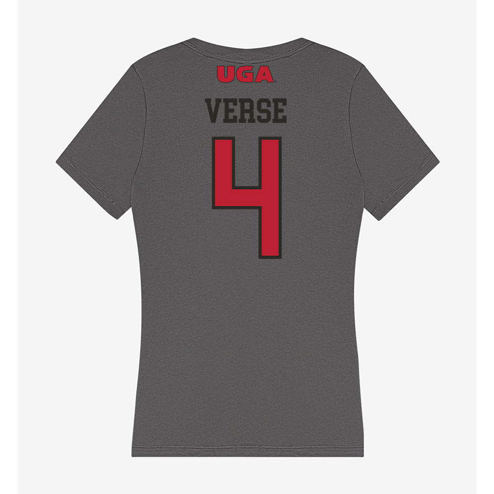 Georgia - NCAA Women's Basketball : Miyah Verse - Women's V-Neck T-Shirt-1
