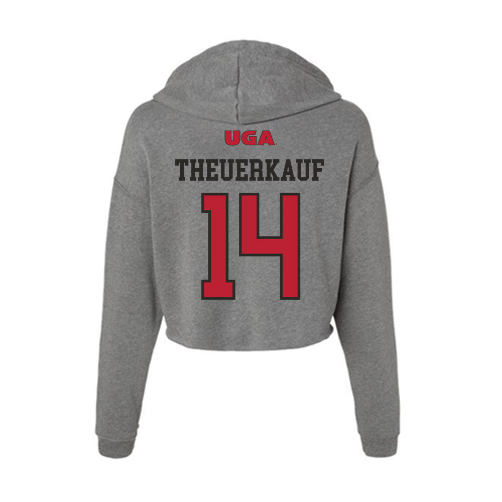 Georgia - NCAA Women's Basketball : Rylie Theuerkauf - Women's Crop Fleece Hoodie-1