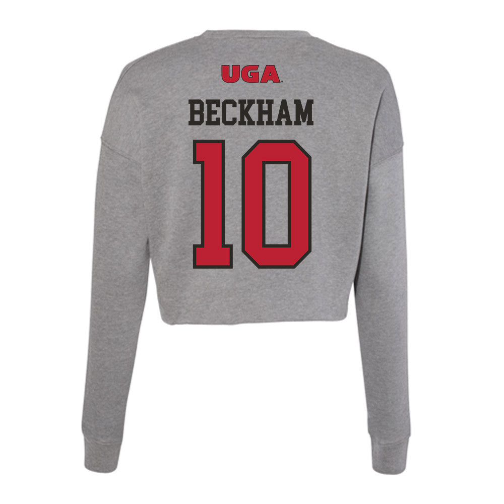 Georgia - NCAA Women's Basketball : Aubrey Beckham - Women's Cropped Crew Fleece-1