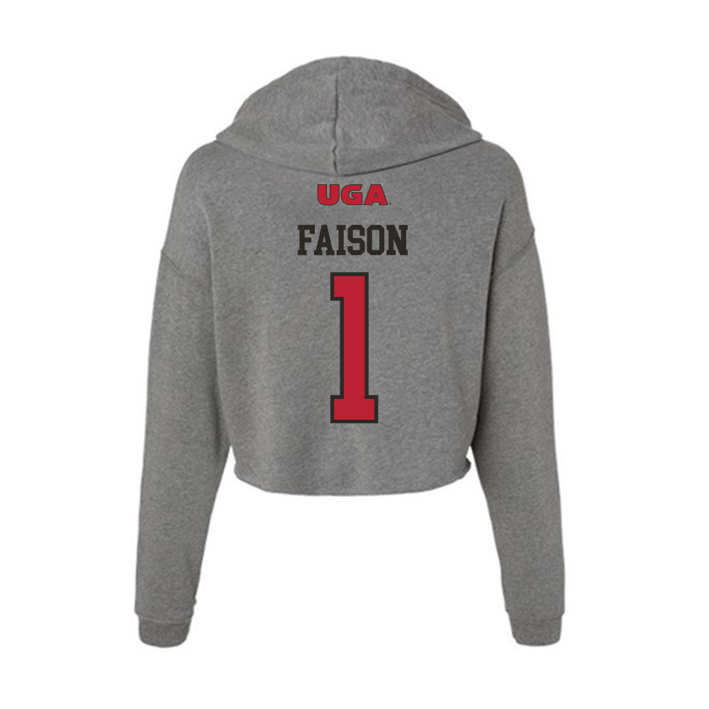 Georgia - NCAA Women's Basketball : Jocelyn Faison - Women's Crop Fleece Hoodie-1