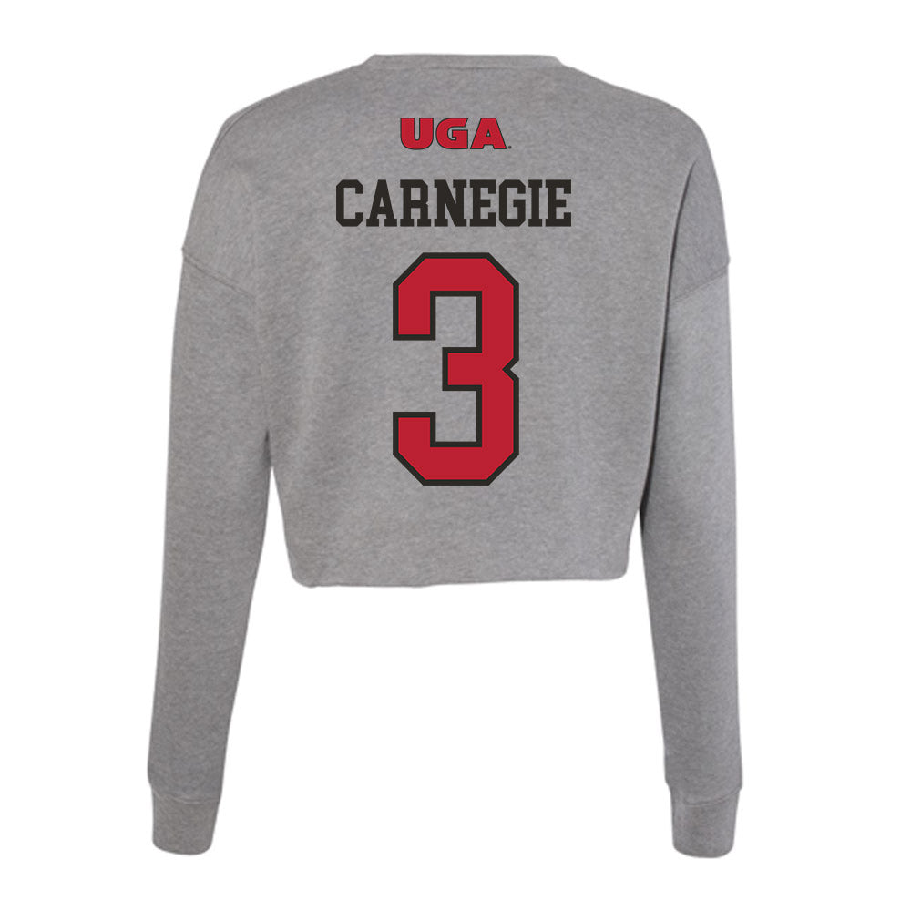 Georgia - NCAA Women's Basketball : Danielle Carnegie - Women's Cropped Crew Fleece-1