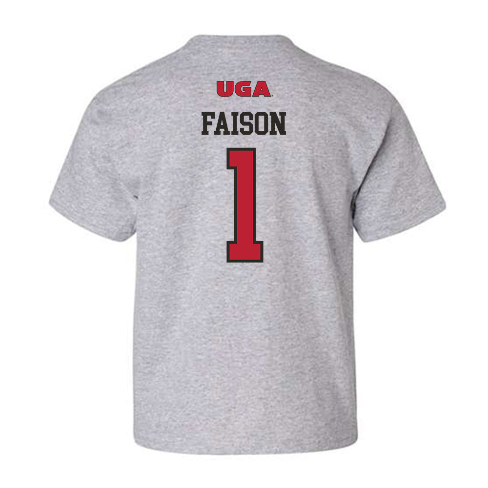 Georgia - NCAA Women's Basketball : Jocelyn Faison - Youth T-Shirt-1