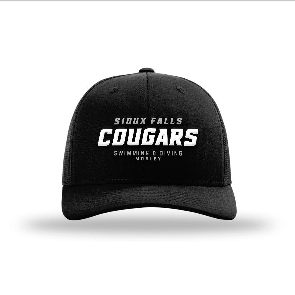 Sioux Falls - NCAA Women's Swimming & Diving : Phoebe Mosley - Snapback Trucker Hat-0