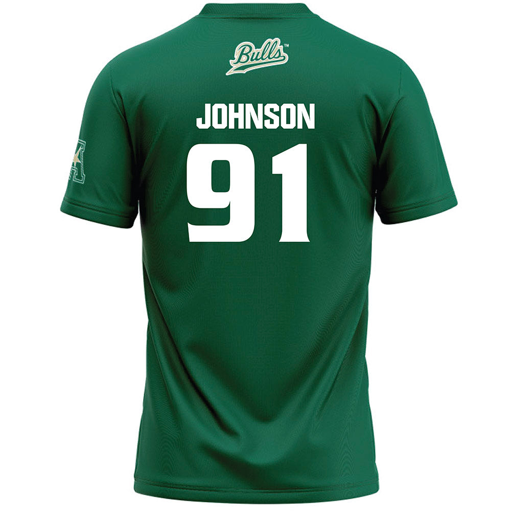 USF - NCAA Women's Lacrosse : Kalina "KJ" Johnson - Green Lacrosse Jersey -1