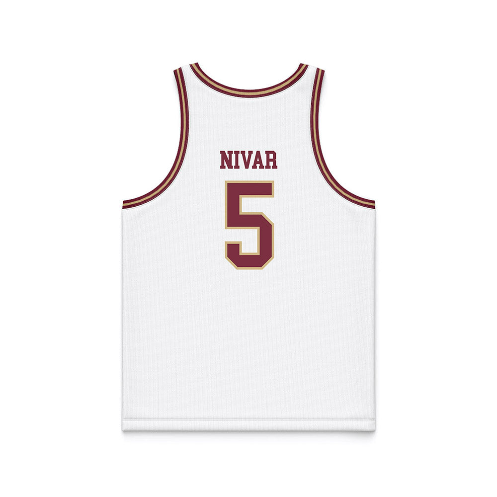 FSU - NCAA Women's Basketball : Jasmine Nivar - White Basketball Jersey-1
