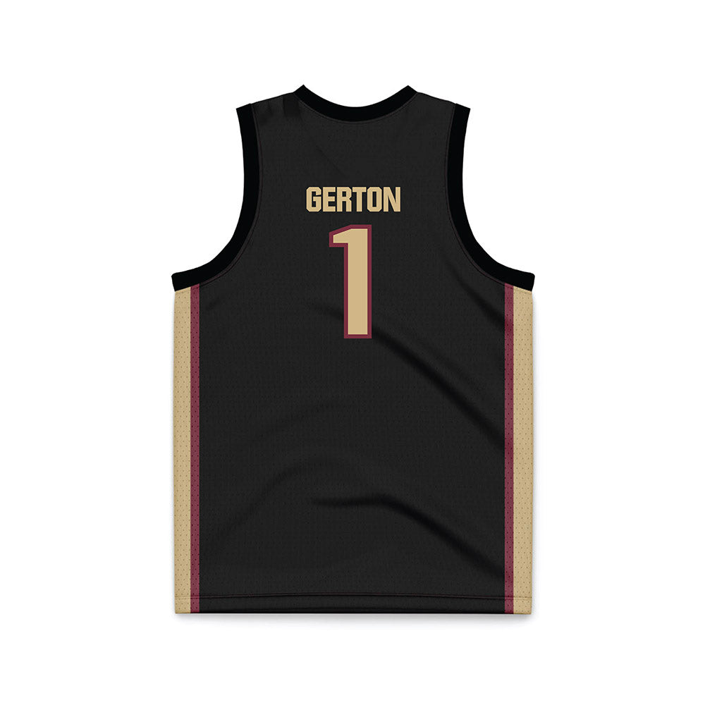 FSU - NCAA Women's Basketball : Mari Gerton - Black Basketball Jersey-1