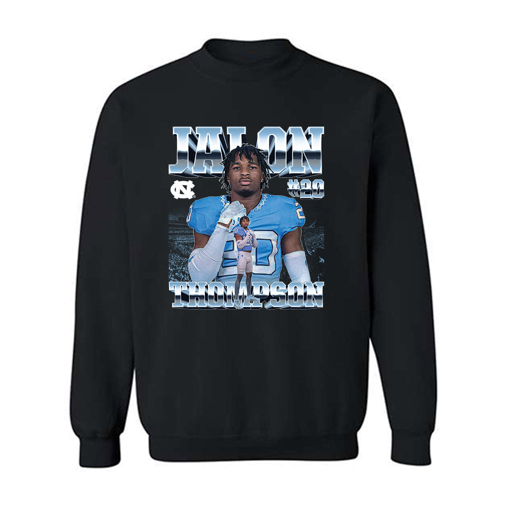 UNC - NCAA Football : Jalon Thompson - Player Collage Crewneck Sweatshirt-0
