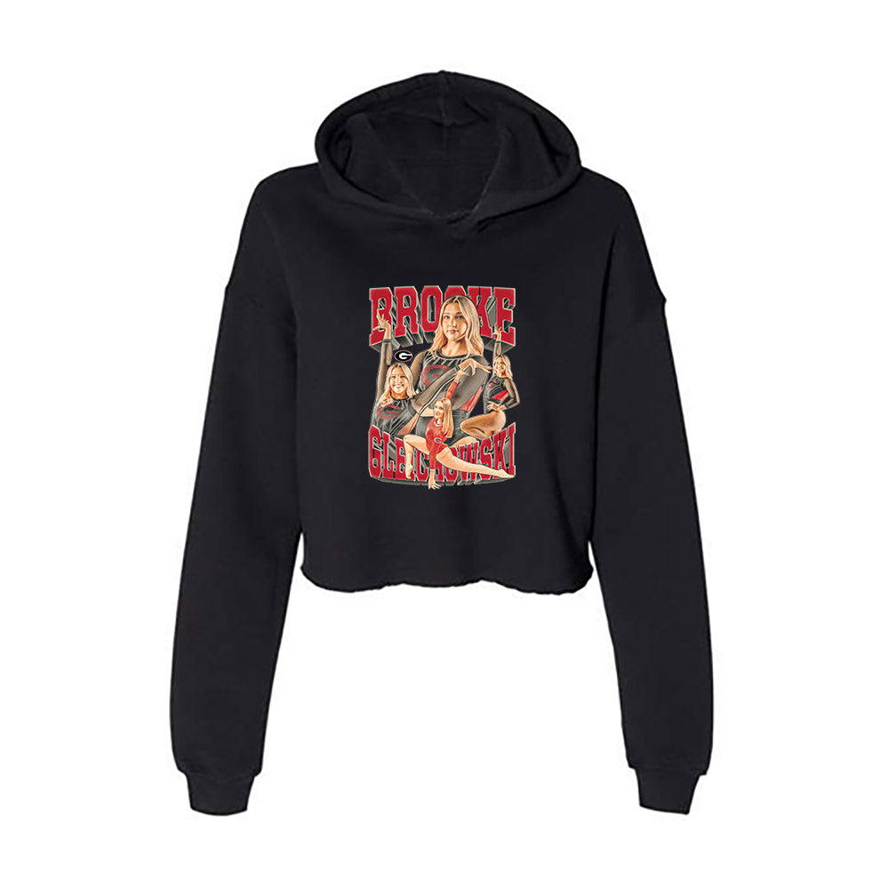 Georgia - NCAA Women's Gymnastics : Brooke Gleichowski - Player Collage Women's Crop Fleece Hoodie-0
