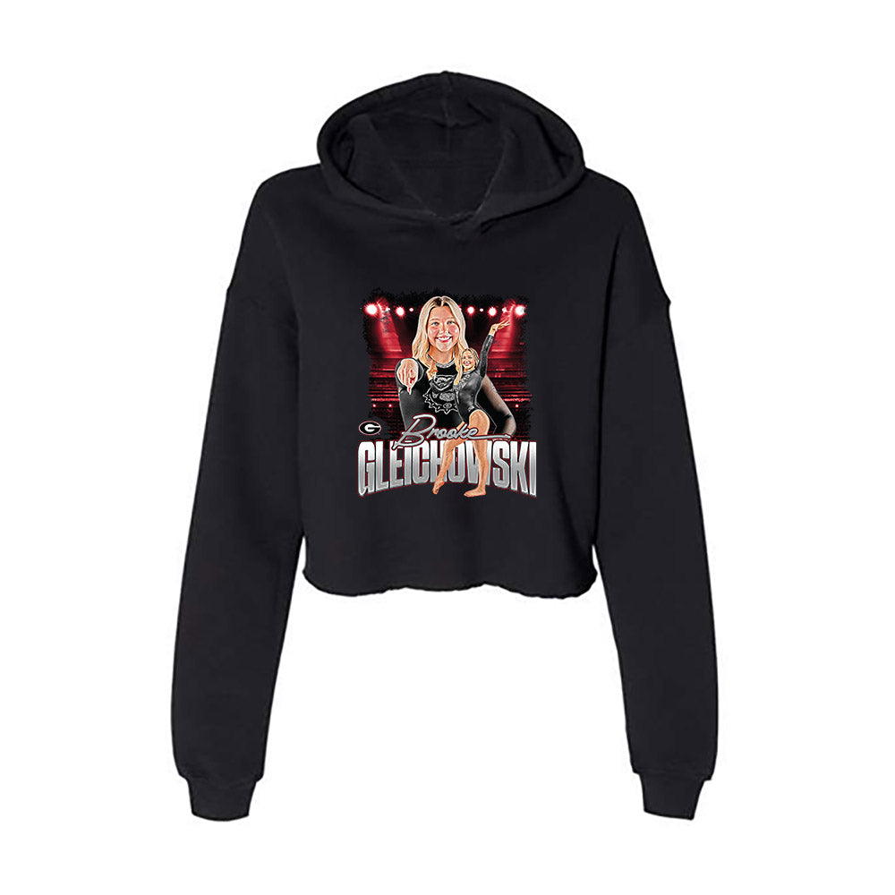 Georgia - NCAA Women's Gymnastics : Brooke Gleichowski - Player Collage Women's Crop Fleece Hoodie-0