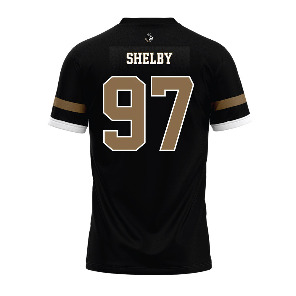 Wofford - NCAA Football : Jeremiah Shelby - Black Premium Football Jersey-1