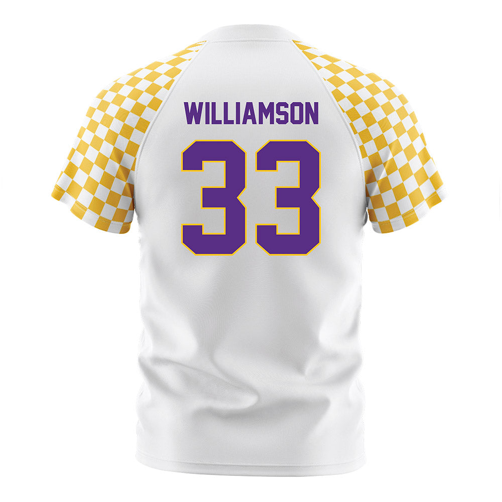 LSUA - NCAA Men's Soccer : Chris Williamson - White Soccer Jersey-1