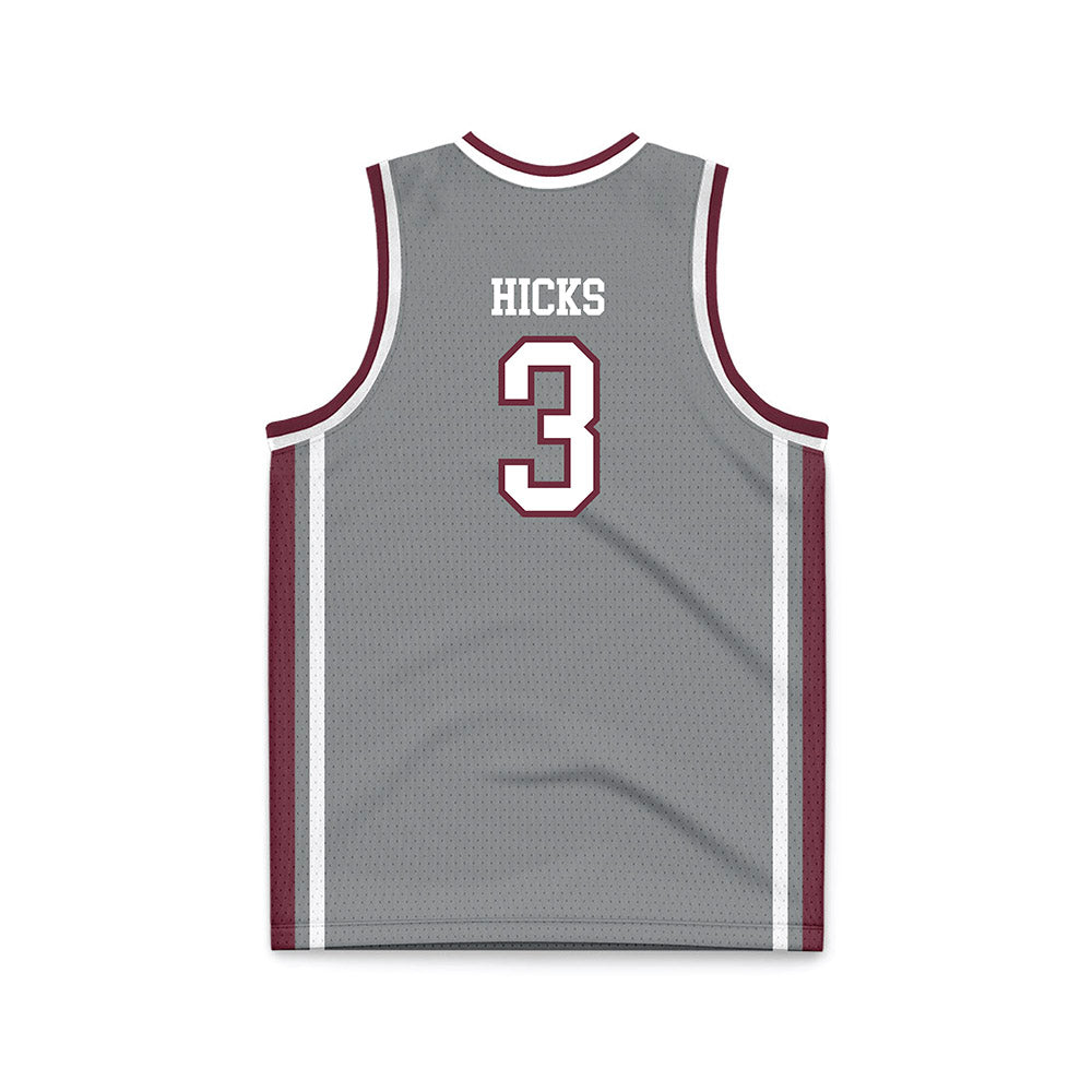 Montana - NCAA Men's Basketball : Brooklyn Hicks - Grey Basketball Jersey-1