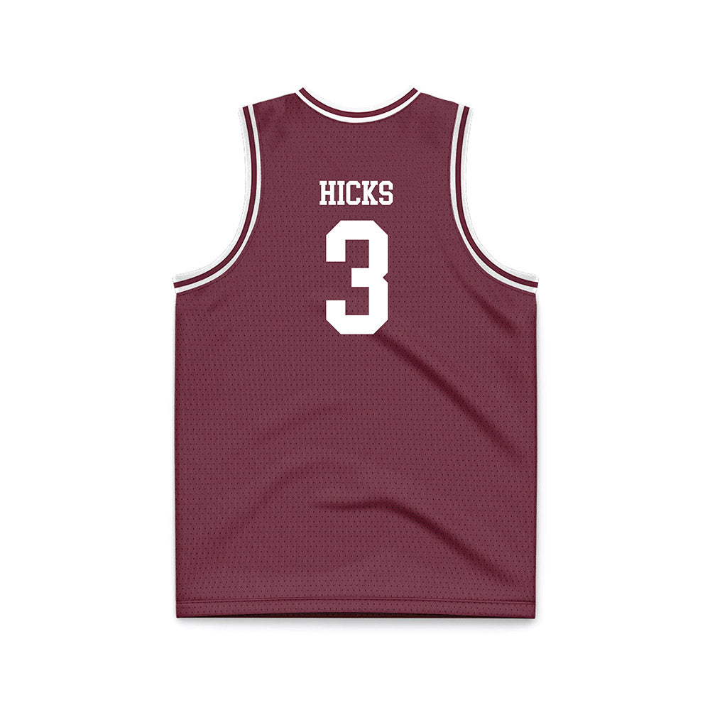 Montana - NCAA Men's Basketball : Brooklyn Hicks - Maroon Basketball Jersey-1