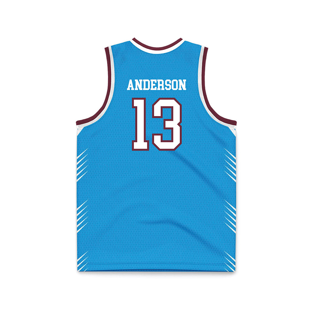 Montana - NCAA Men's Basketball : Courtney Anderson - Blue Basketball Jersey-1