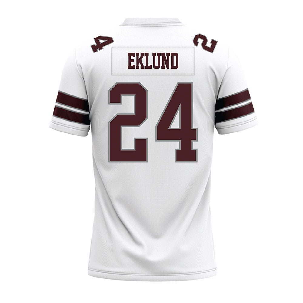 Montana - NCAA Football : Justin Eklund - White Premium Football Jersey-1