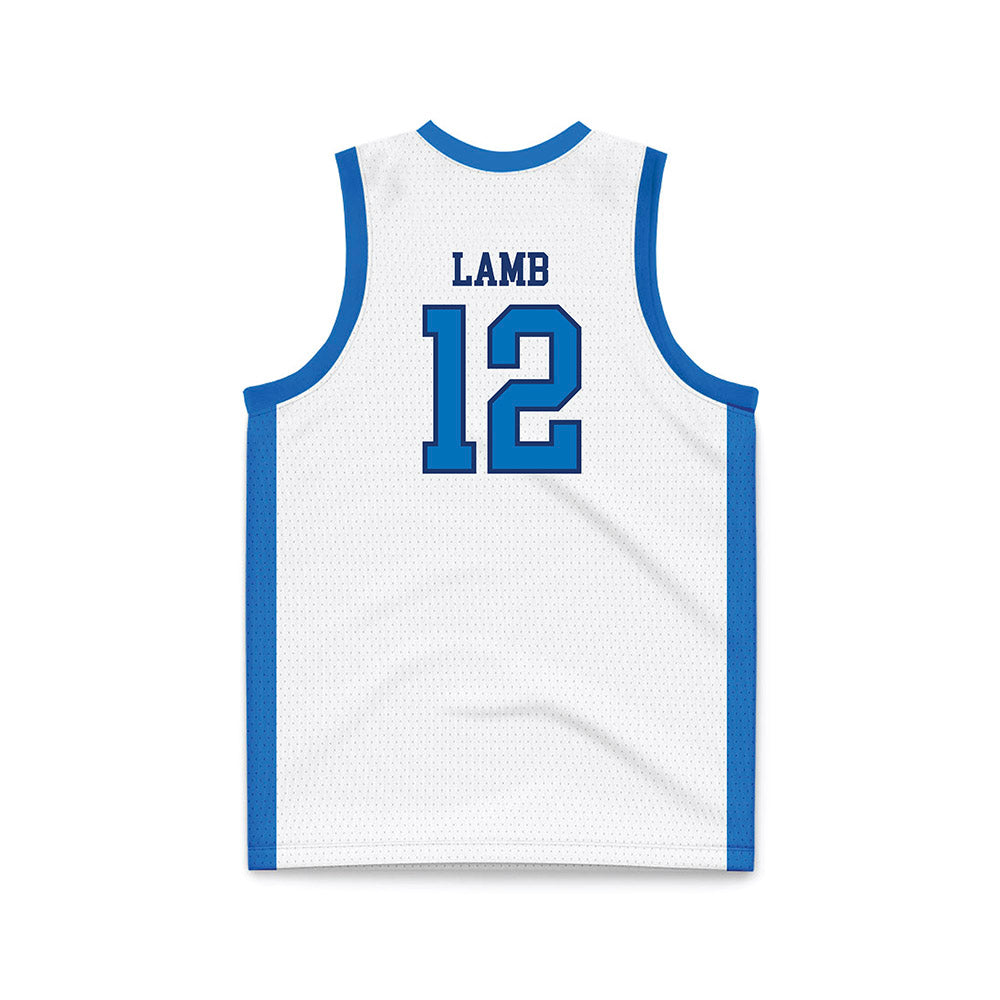 FLC - NCAA Women's Basketball : Katie Lamb - White Basketball Jersey-1