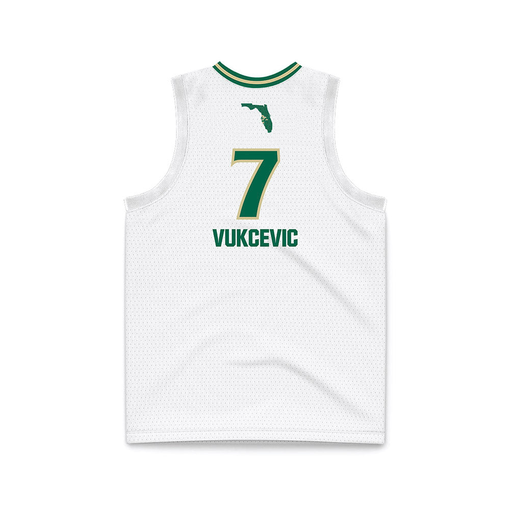 USF - NCAA Women's Basketball : Lanaa Vukcevic - White Basketball Jersey-1