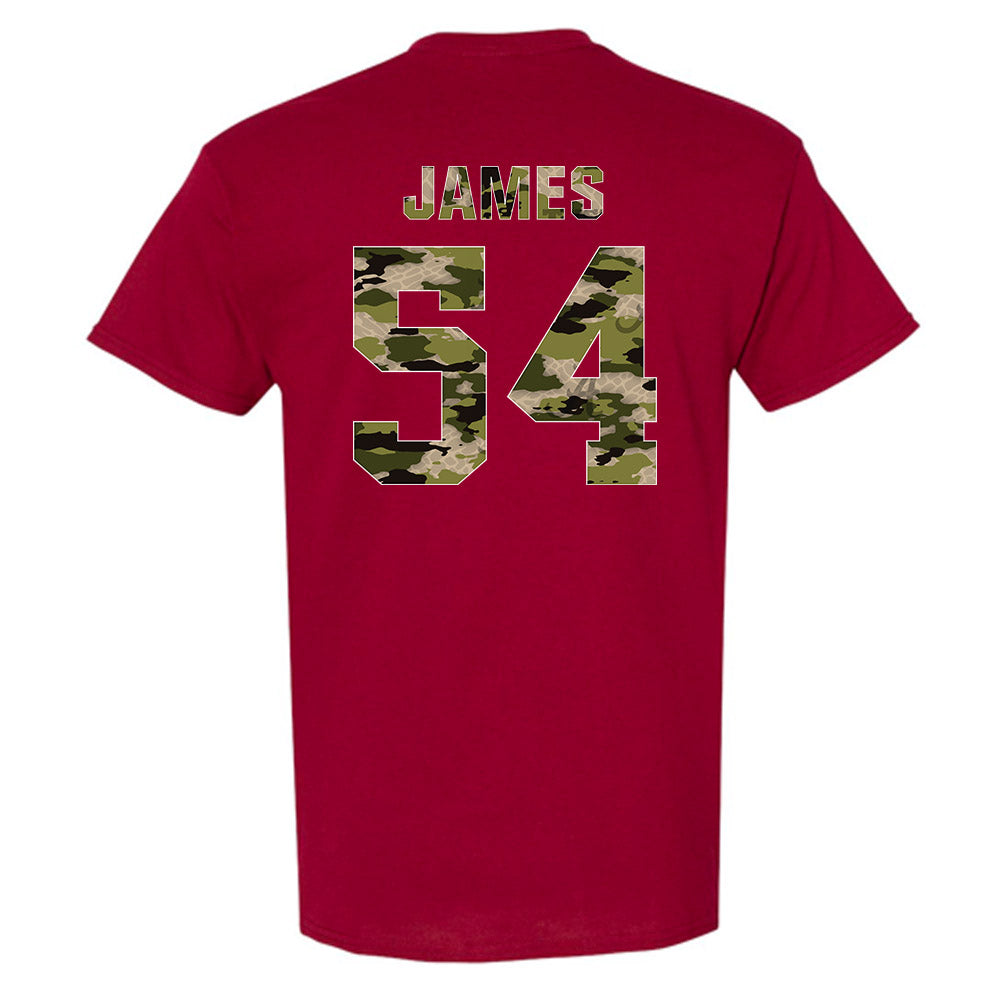 Alabama - NCAA Football : Jayvin James - Tusk Camo Script A T-Shirt-1