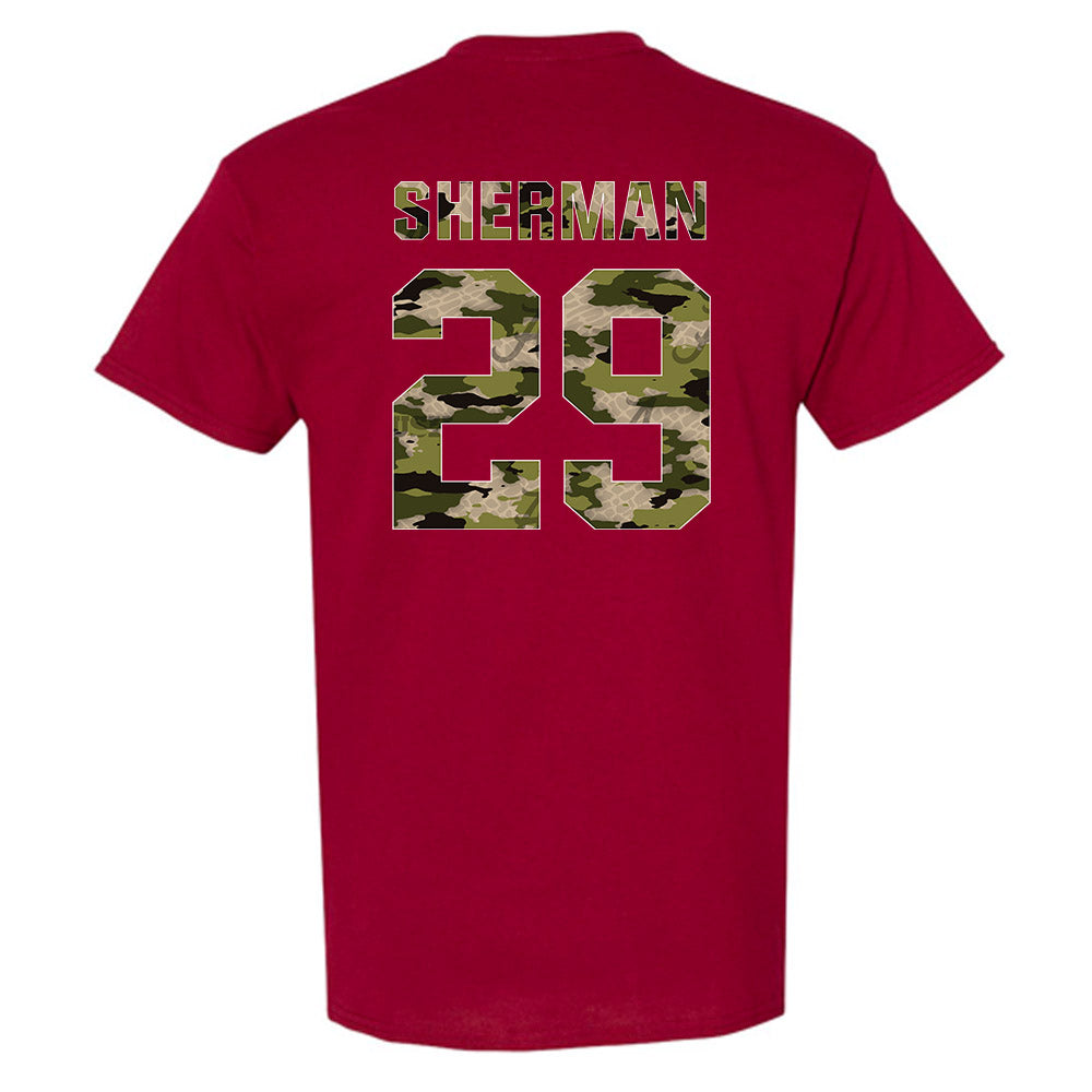 Alabama - NCAA Football : Nick Sherman - Tusk Camo Script A T-Shirt-1