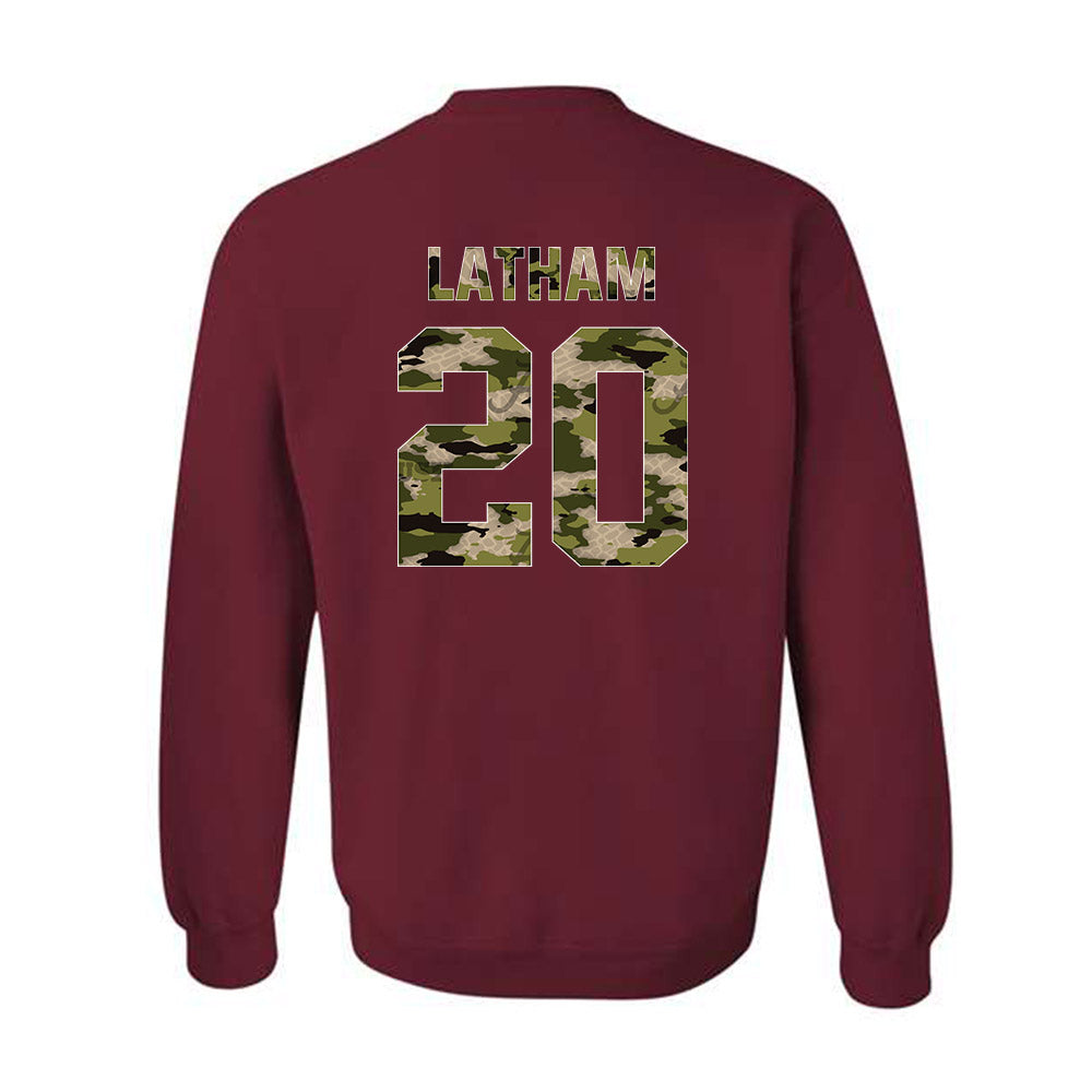 Alabama - NCAA Football : Jah-Marien Latham - Tusk Camo Script A Crewneck Sweatshirt-1