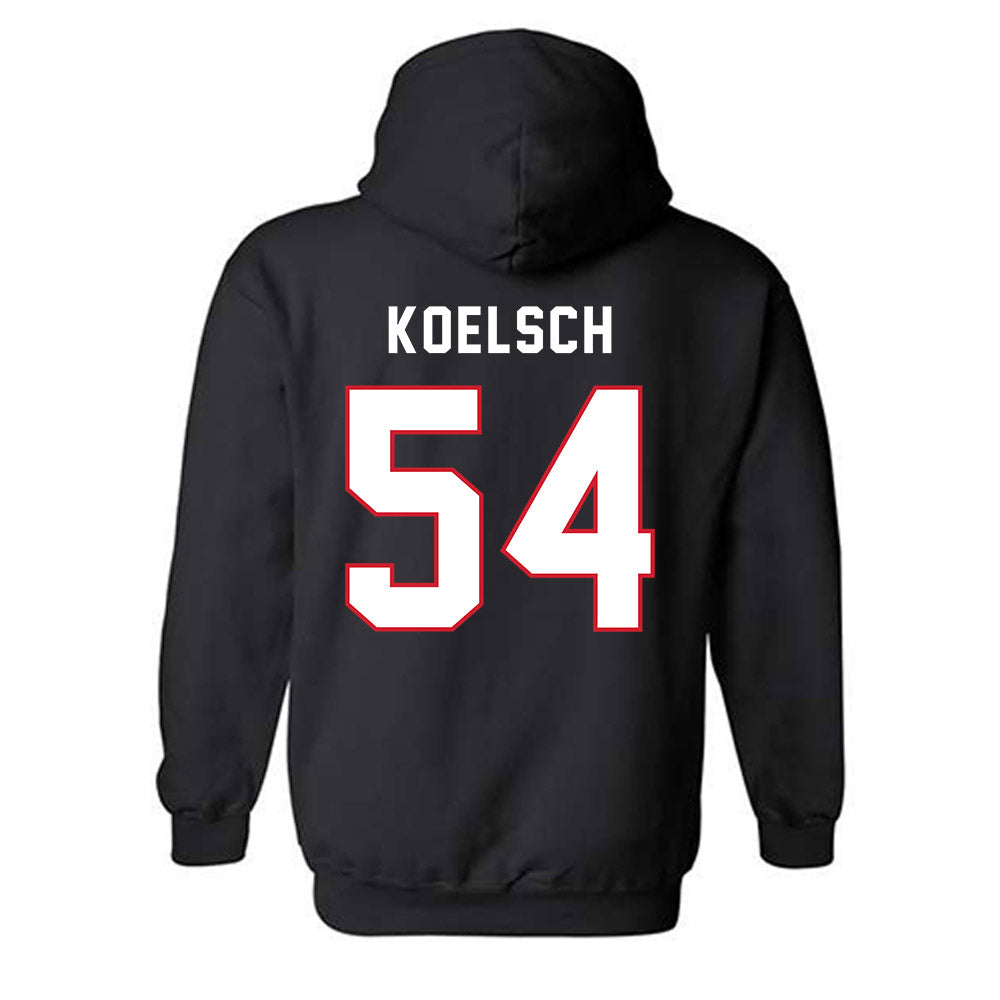 Northeastern - NCAA Men's Basketball : Liam Koelsch - Classic Shersey Hooded Sweatshirt-1