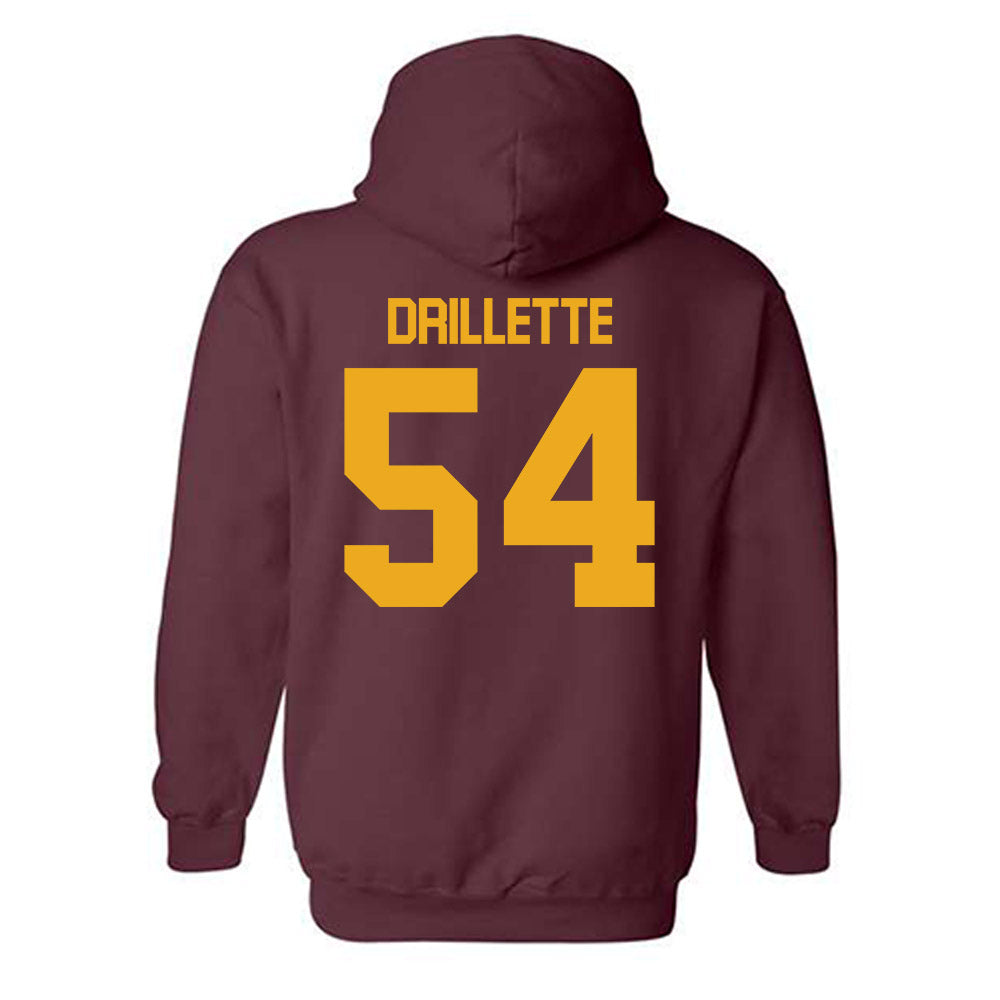 ULM - NCAA Football : Brett Drillette - Classic Shersey Hooded Sweatshirt-1