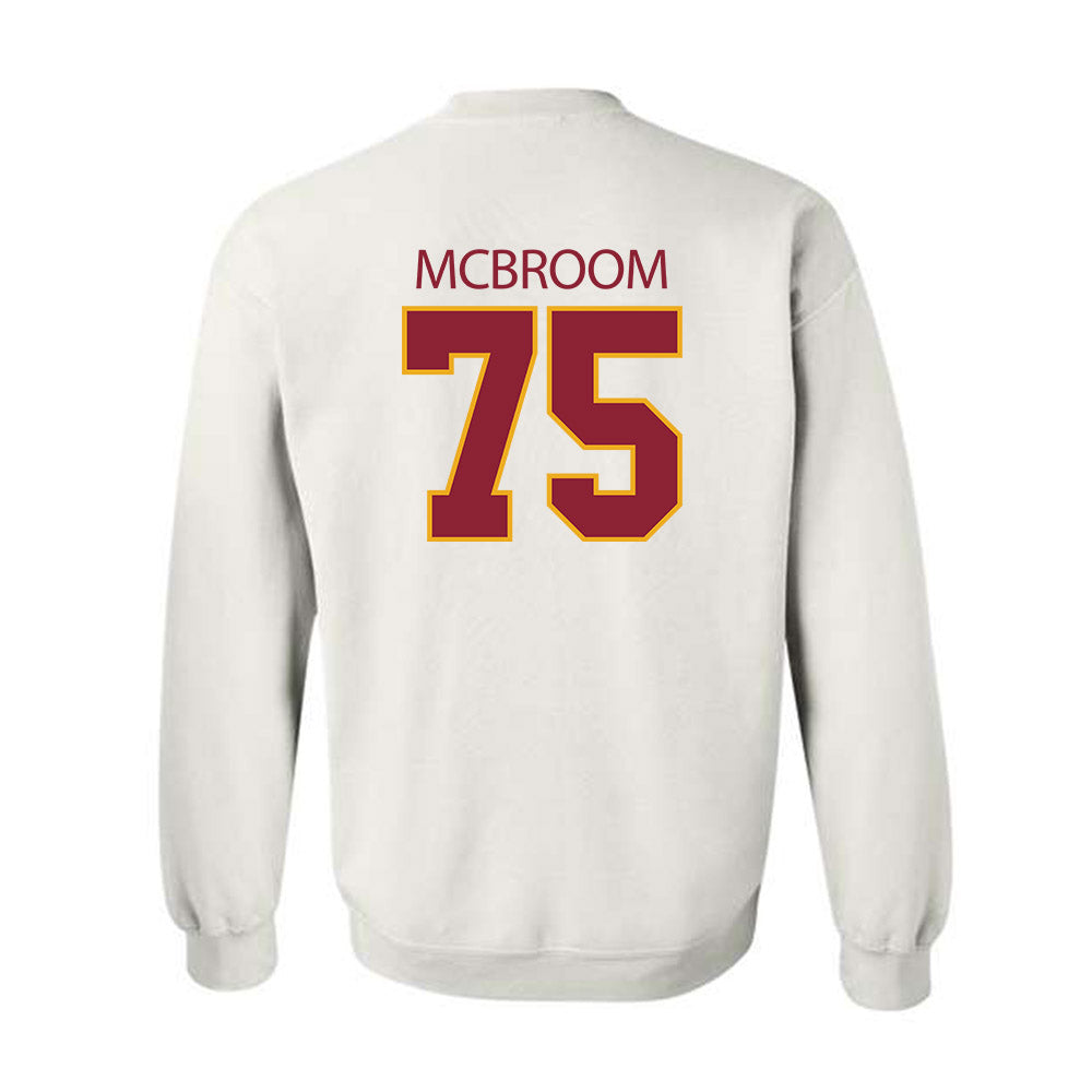 ULM - NCAA Football : Que McBroom - Classic Shersey Crewneck Sweatshirt-1
