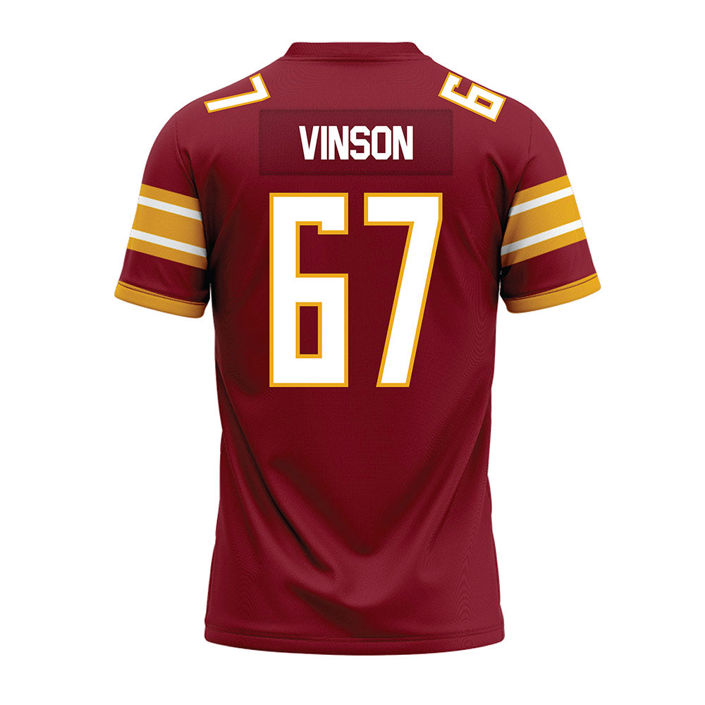 ULM - NCAA Football : Aj Vinson - Maroon Premium Football Jersey-1