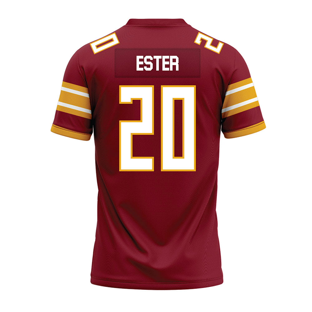 ULM - NCAA Football : Jyren Ester - Maroon Premium Football Jersey-1