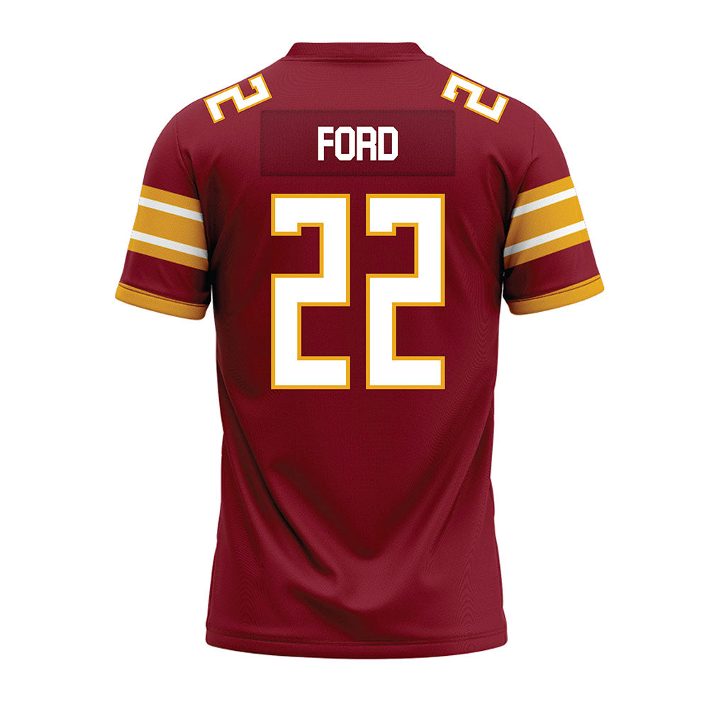 ULM - NCAA Football : DShaun Ford - Maroon Premium Football Jersey-1
