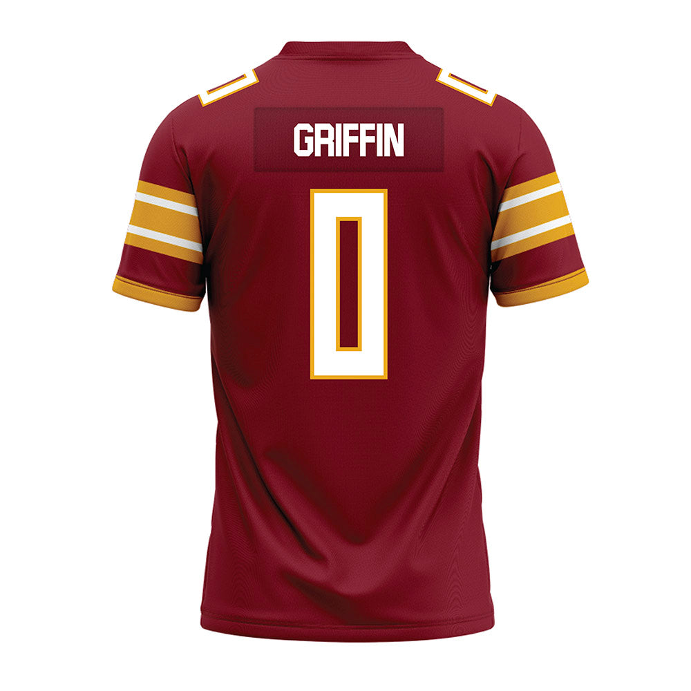 ULM - NCAA Football : Tyler Griffin - Maroon Premium Football Jersey-1