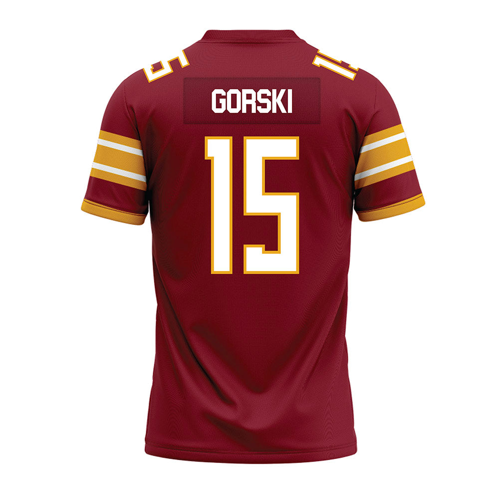 ULM - NCAA Football : Steven Gorski - Maroon Premium Football Jersey-1