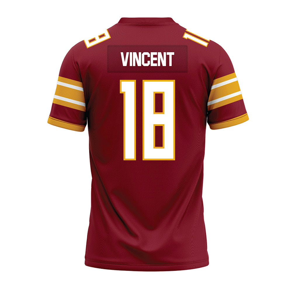 ULM - NCAA Football : Bret Vincent - Maroon Premium Football Jersey-1