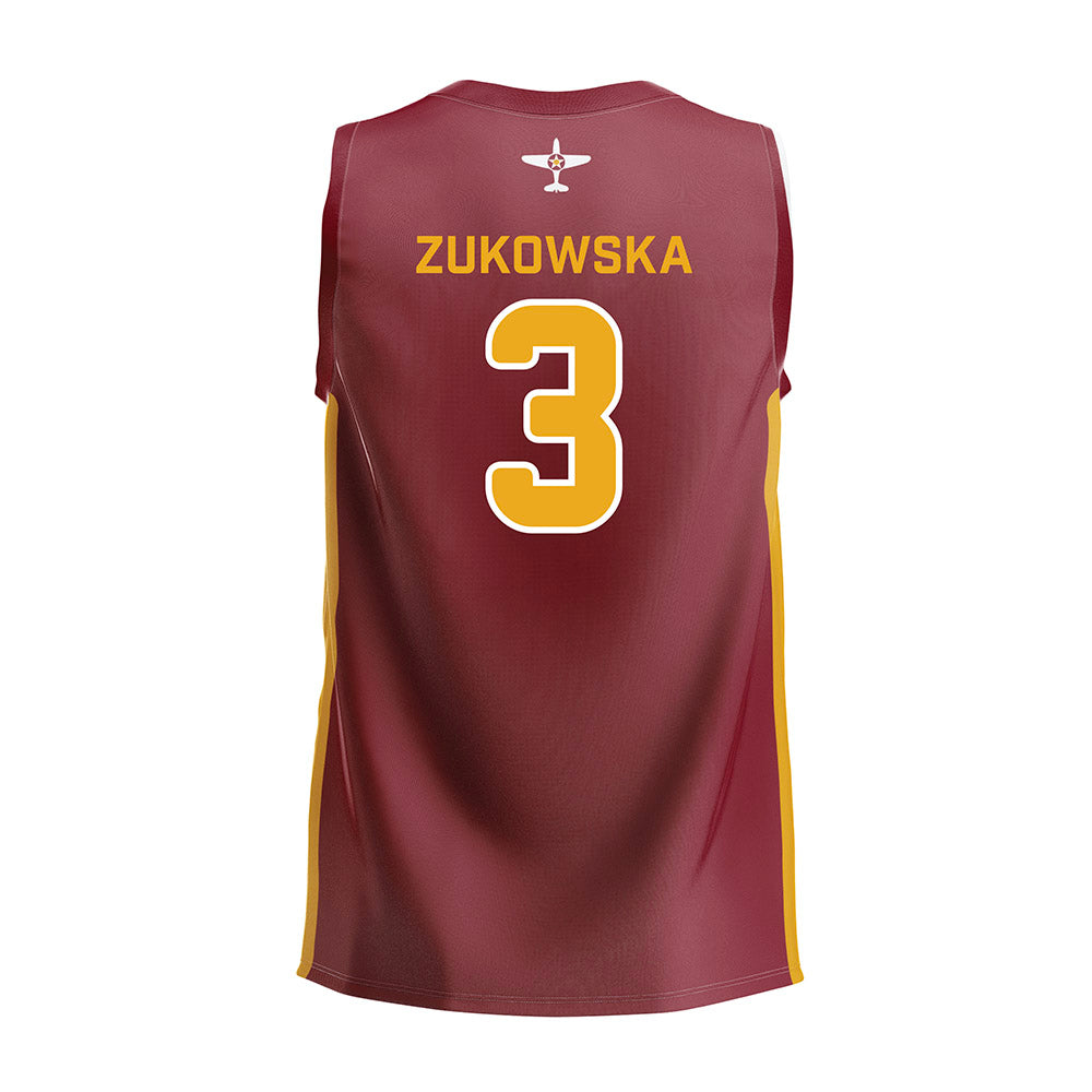 ULM - NCAA Beach Volleyball : Izabela Zukowska - Maroon Volleyball Jersey-1