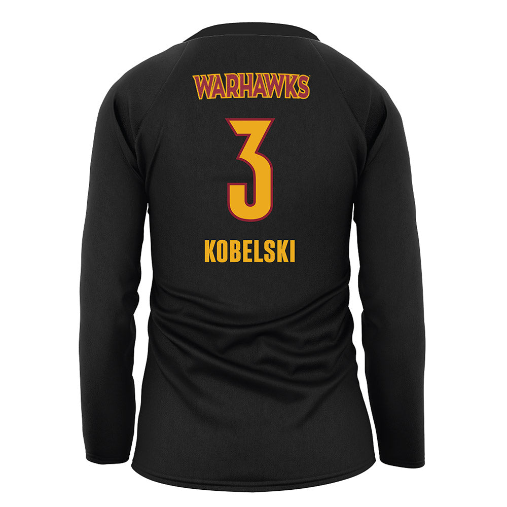ULM - NCAA Women's Volleyball : Marissa Kobelski - Black Volleyball Jersey-1