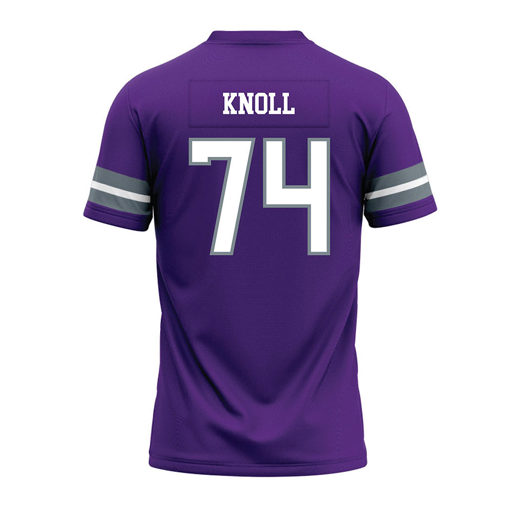 Central Arkansas - NCAA Football : Drayton Knoll - Purple Premium Football Jersey-1