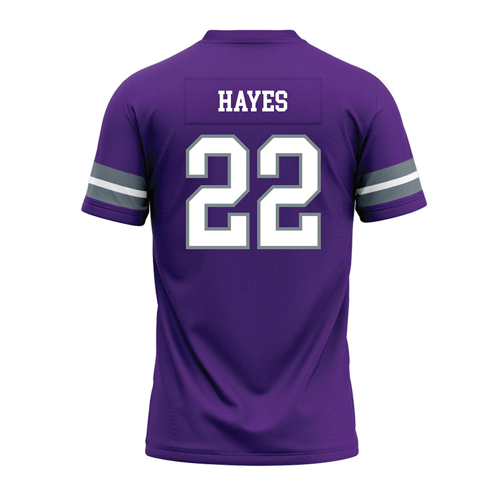 Central Arkansas - NCAA Football : Michael Hayes - Purple Premium Football Jersey-1