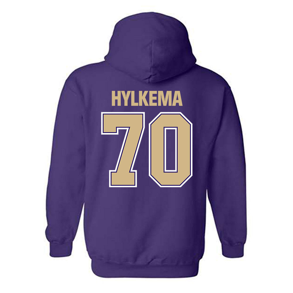 Washington - NCAA Football : Justin Hylkema - Classic Shersey Hooded Sweatshirt-1