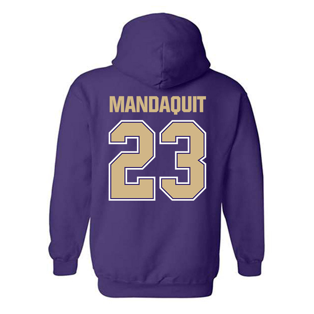 Washington - NCAA Men's Basketball : JJ Mandaquit - Classic Shersey Hooded Sweatshirt-1