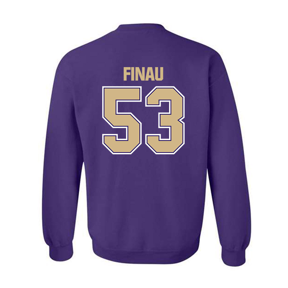 Washington - NCAA Football : Paki Finau - Classic Shersey Crewneck Sweatshirt-1