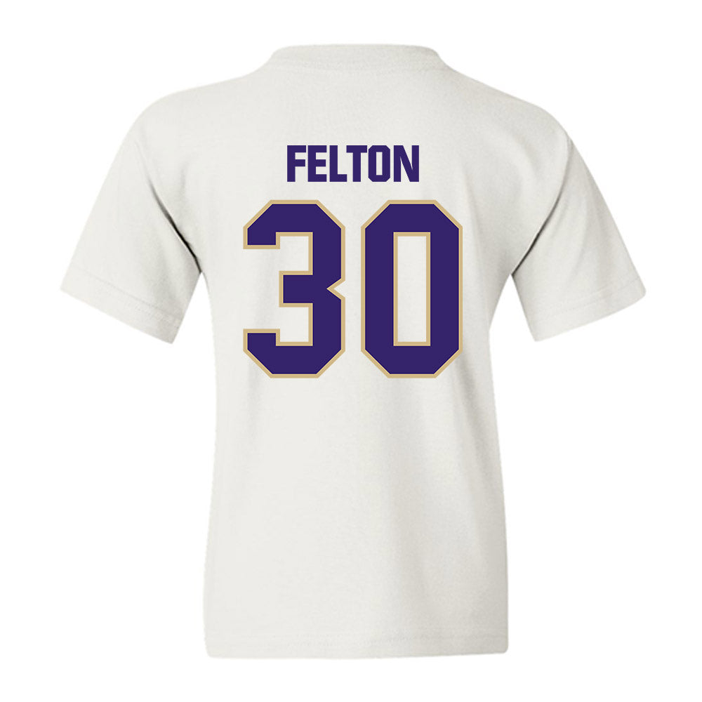 Washington - NCAA Men's Soccer : Jaeger Felton - Classic Shersey Youth T-Shirt-1